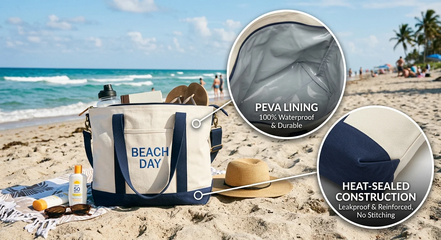 PEVA Lining & Heat-Sealed Construction